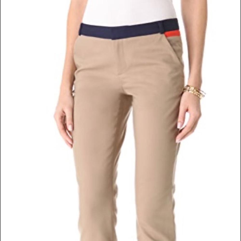 Club Monaco Tria Colorblock waistband pant
